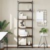 vidaXL Bookcase Brown Oak Engineered Wood 23.6 x 11.8 x 74.0 in