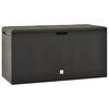 vidaXL Storage Box Anthracite Polypropylene 44.9 x 18.5 x 23.6 in