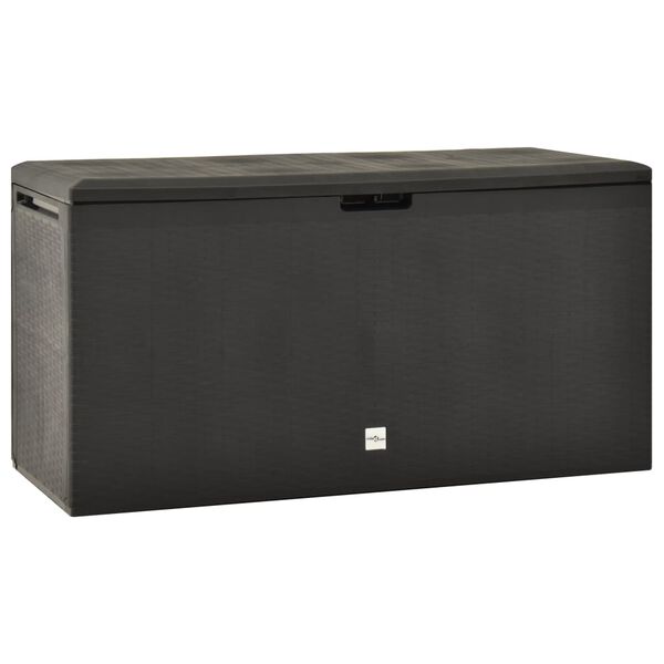 vidaXL Storage Box Anthracite Polypropylene 44.9 x 18.5 x 23.6 in