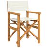 vidaXL Director's Chair Cream, Teak Solid Teak wood, Polyester Standard