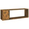 vidaXL TV Cabinet Smoked Oak Engineered Wood 39.4 x 9.4 x 12.6 in
