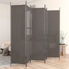 vidaXL 5-Panel Room Divider Anthracite 98.4"x86.6" Fabric