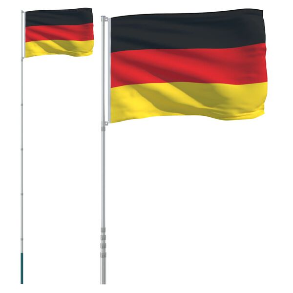 vidaXL Germany Flag Multicolor Aluminum, Polyester Large