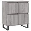 vidaXL Sideboard Set of 3 Grey Sonoma Engineered wood, metal Medium