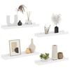 vidaXL Wall Shelf Set of 4 White MDF Medium Decorative Inlays