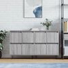 vidaXL Sideboard Set of 2 Grey sonoma Engineered wood, metal Medium