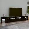 vidaXL TV Cabinet Black Engineered wood Large TV Cabinet Rectangular