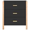 vidaXL Sideboard Black 24.4"x15"x27.6" Engineered Wood