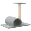 vidaXL Cat Scratching Post Light Grey Engineered wood, plush, sisal