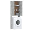 vidaXL Washing Machine Cabinet Concrete Grey 25.2x10.0x74.8"