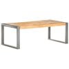 vidaXL Coffee Table Gray Rough Mango Wood Medium Durable Coffee Table