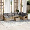 vidaXL Garden Sofa Set Beige; Light Grey