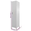 vidaXL Locker Grey Steel Large Locker Cabinet Rectangular Industrial