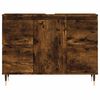 vidaXL Bathroom Cabinet Smoked Oak Engineered Wood 31.5 x 13.0 x 23.6 in