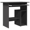 vidaXL Desk Gray Engineered wood Compact Desk Rectangular Modern