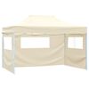 vidaXL Foldable Tent Pop-Up with 4 Side Walls 9.8'x14.8' Cream White