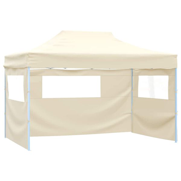 vidaXL Foldable Tent Pop-Up with 4 Side Walls 9.8'x14.8' Cream White