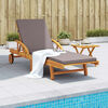 vidaXL Sun Lounger Brown Solid acacia wood Standard Foldable