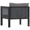 vidaXL Corner Sofa Anthracite Poly Rattan Standard Modular Corner Sofa