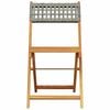 vidaXL Bistro Set Gray Solid acacia wood Compact Collapsible