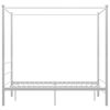 vidaXL Bed Frame White Powder-coated metal 55.1 x 78.7 in Bed Frame