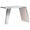 vidaXL Aviator Desk Silver Metal and MDF Medium Industrial