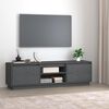 vidaXL TV Cabinet Grey Solid pine wood Medium TV Cabinet Rectangular