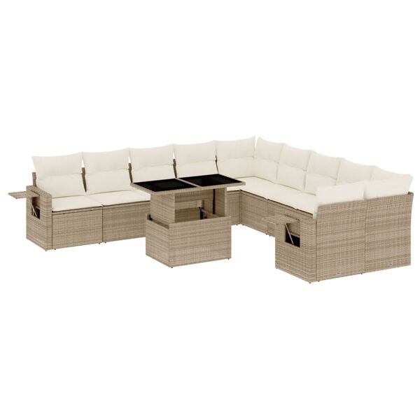 vidaXL Garden Sofa Set Beige