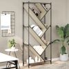 vidaXL Bookcase Sonoma oak Engineered wood & metal Tall Bookshelf