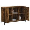 vidaXL TV Cabinet Smoked Oak Engineered wood, Iron 39.4 x 13.8 x 25.6 in