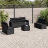 vidaXL Garden Sofa Set Black