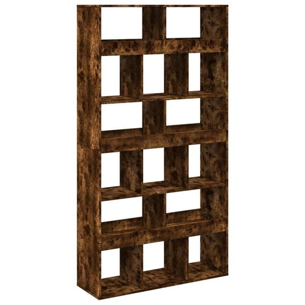 vidaXL Room Divider Smoked Oak Engineered Wood Large Room Divider