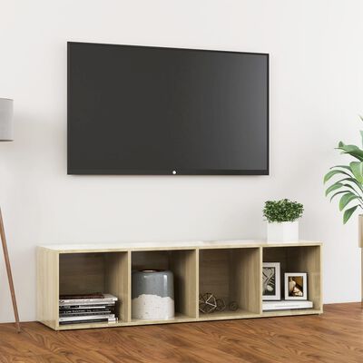 vidaXL TV Stand Sonoma Oak 56.1"x13.8"x14.4" Engineered Wood