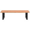 vidaXL Basin Shelf Beech Wood, Black Solid Beech Wood, Lacquered, Steel