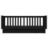 vidaXL Day Bed Black Solid pine wood Small Single
