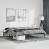 vidaXL Bed Frame Black Powder-Coated Steel 76 x 80 in mattress size