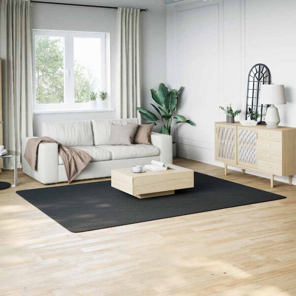 vidaXL Shaggy Rug Black Polyester 78.7 x 108.3 in Shaggy Rug