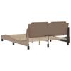 vidaXL Bed Frame Cappuccino Faux leather, metal, solid pine wood, plywood