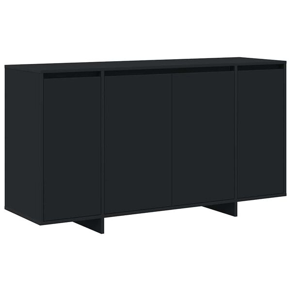 vidaXL Sideboard Black 53.15 x 16.14 x 29.53 in Engineered Wood