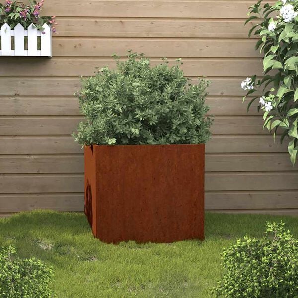 vidaXL Planter Rusty Corten steel 12.6x11.8x11.4 in Durable