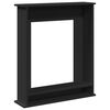 vidaXL Fireplace Surround Black 29.5x7.9x34.4" Engineered Wood