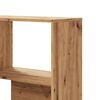 vidaXL Corner Bookcase 4-Tier Artisian Oak 33.5x33.5x55.1" Engineered Wood