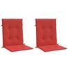 vidaXL Lowback Chair Cushion Set of 2 Red Oxford fabric (100% polyester)