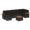 vidaXL Garden Sofa Set Black