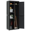 vidaXL Outdoor Storage Cabinet Black Polypropylene (PP) Large Storage