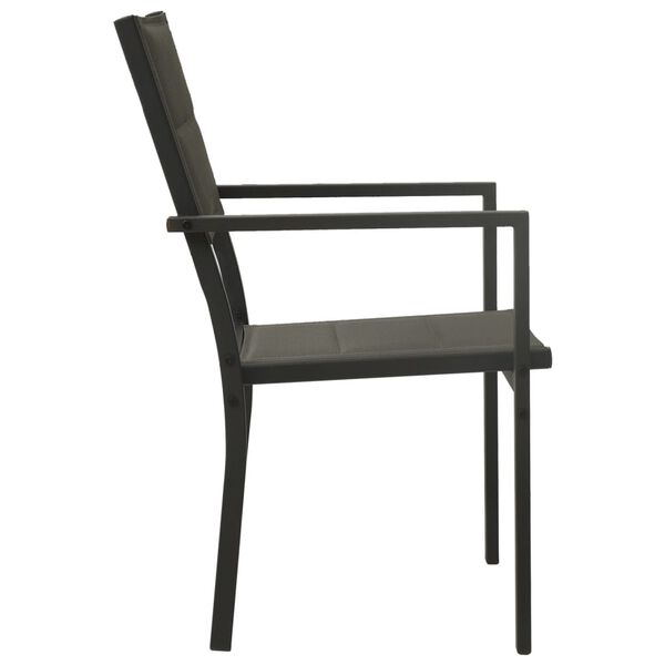 vidaXL Garden Chair Set of 4 Grey and anthracite