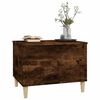 vidaXL Coffee Table Smoked oak Engineered wood, solid eucalyptus wood