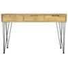 vidaXL Console Table Brown Recycled solid teak and wrought iron