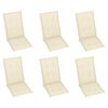 vidaXL Garden Chair Set of 6 Teak Brown
