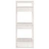vidaXL Book Cabinet White Solid pine wood 16.1x13.8x35.8 in Book Cabinet